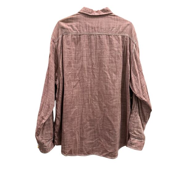 Caribbean Men’s XL Long Sleeve Shirt Two Chest Pockets Collared Button Front - Picture 3 of 7